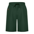 thumbnail image 6 of kamemir Shorts Mens Casual Twill Cargo Shorts Cotton Drawstring Classic Cargo Stretch Short(Dark Green,3XL), 6 of 6