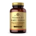 thumbnail image 1 of Suplemento Solgar de vitamina D3 250 mcg (10 000 UI) 120 cápsulas blandas, 1 of 7
