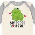 thumbnail image 4 of Inktastic My Poppi Loves Me Grandson Frog Boys Long Sleeve Baby Bodysuit, 4 of 5