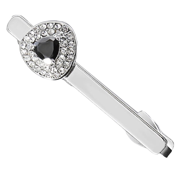 Aleación Hombres Tie Bar Clip Corchete Pinch para Traje Camisa Aniversario Camisas Negro Zulema Clip de barra de corbata