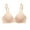 Beige, variant on Elainilye Fashion Wireless Bra for Women Glossy Comfortable Breathable Bra Plus Size Underwear Everyday Bras,Black