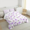 thumbnail image 5 of Manfei Dreamy Purple Ribbon Bedding Comforter Set, Vintage Rose Flower Floral Twin Comforter Sets, Teens Boys Girls Kids Reversible Bedding Set, Ultra Soft Home Decor, 2-Piece, 5 of 8
