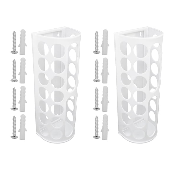 STRANDCHIC 2Pcs Plastic Vinyl Storage Organizer Vinyl Storage Rack White for Craft Room Use