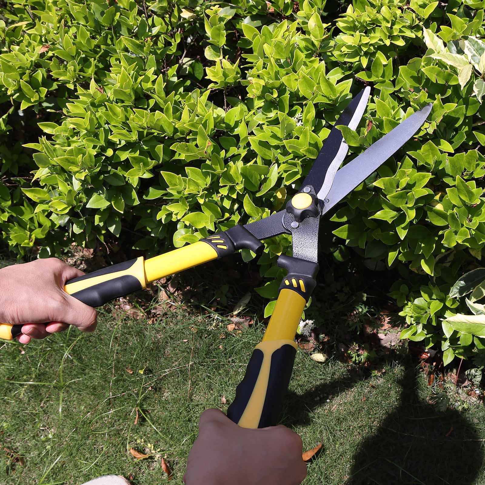 YeYeBest 22" Hedge Shears, Heavy Duty Manual Hedge Clippers, Hedge Trimmers Manual for Shaping Shrubs and Trimming Bushes