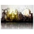thumbnail image 2 of Grunge City Panorama - Cityscape Canvas Print, 2 of 3