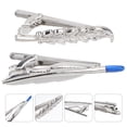 thumbnail image 3 of Fashion Necktie Clip with Copper Material for Decoration Silver Color Two Different Shapes Design Fits Any Tie Size, 3 of 8
