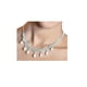 thumbnail image 1 of Collar Elegante de Maya Metálica Plateada y Perlas Cultivadas, 1 of 5