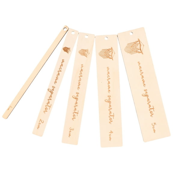 ROMANSENTIAL Multi-Function Knitting Ruler Rectangular 5Pack 7.9Inch X 2Inch X 0.2Inch