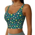 thumbnail image 2 of Hirioo Mushrooms for Women's Sports Vest with Full-Print Design, Stretchy Fabric and Removable Pads-Medium, 2 of 8