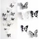 thumbnail image 2 of 36 pegatinas de pared de mariposas 3D, decoración de pared de dormitorio, decoración de muebles, papel de bricolaje, fácil de desmontar, materiales de protección ambiental de PVC, negro, 2 of 5