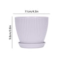 thumbnail image 3 of Plastic Planters with Drainage Tray - Thickened Flower Pots for Indoor Outdoor Succulents and Houseplants, White, Ccwuwei, 3 of 6