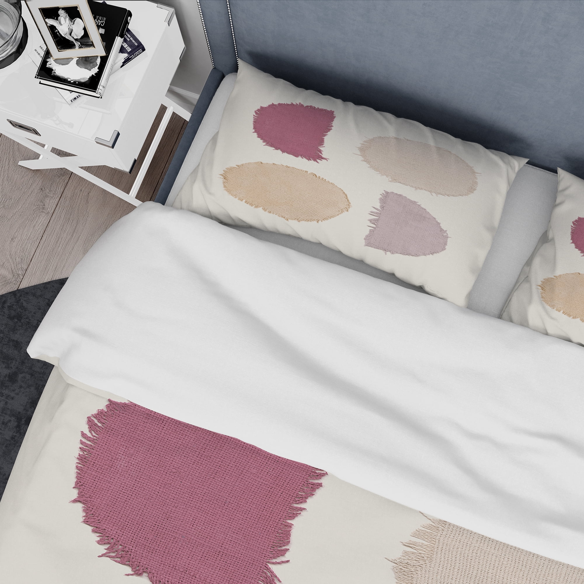 Designart 'Unique Beige Circle Designs II' Geometric Duvet Cover Set