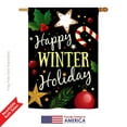 thumbnail image 2 of Breeze Decor BD-XM-H-114148-IP-BO-DS02-US Happy Winter Holiday Winter - Seasonal Christmas Impressions Decorative Vertical House Flag - 28 x 40 in., 2 of 4