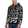 thumbnail image 2 of KLL Not All Who Wander Are Lost 2 Print Mens Hoodie Long Sleeve Casual Pullover Hooded Sweatshirt Fashion Drawstring Hoodies with Pocket-Medium, 2 of 6