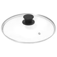 thumbnail image 2 of Tapa de repuesto para sartén de 36,7 cm con asa, para utensilios de cocina portátiles, borde de acero inoxidable transparente, tapa universal para mango negro, 2 of 8
