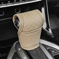 thumbnail image 1 of Lefu Car Gear Shift Cover PU Leather Shift Lever Cover Gearbox Shifter Knob Protector, 1 of 7