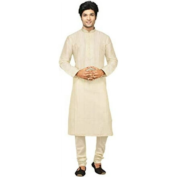 Royal Kurta Men's Silk Blend Kurta & Churidaar Set