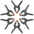 thumbnail image 1 of Backdrop Spring Clamps 6 Pack, 4 inch Heavy Duty Clips for Photography Studio, Canvas, Paper, Chromakey Screen, Woodworking, 1 of 6