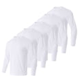 thumbnail image 2 of Lee Hanton UPF 50+ Breathable Athletic Sweatshirts Classic Long Sleeve Dry Fit T-Shirts Crew Neck Cooling Dailywaer Tee Shirt for Men White*5 L, 2 of 8