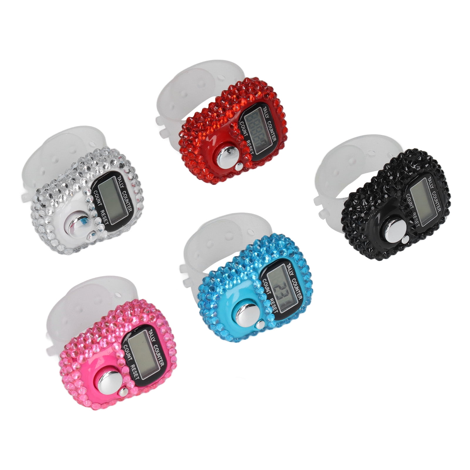 Chronomètre de sport, compteur de doigts électrique avec écran LCD réinitialisable à 5 chiffres pour course et marche