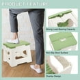 thumbnail image 3 of Uxcell 8" Folding Step Stool for Adults 165 lbs Capacity Non-Slip Step Stool with Handle, Green Small Stepping Stool, 3 of 7