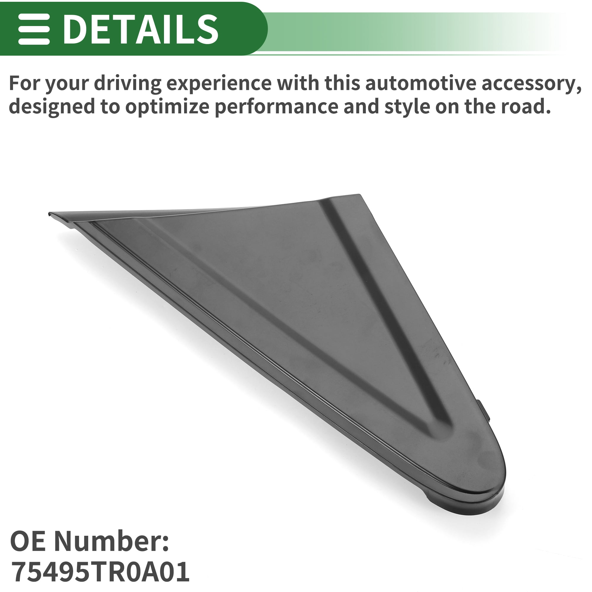 Unique Bargains Pillar Corner Triangle Trim for Honda Civic 2012-2015 Plastic