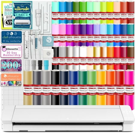 Silhouette Cameo 4 PRO - 24" w/ 64 Sheets Oracal Vinyl, Tools, Guides