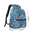 thumbnail image 2 of Rateoe Sharks Summer Pattern Durable Student Backpack Laptop Bag- Ergonomic Design, Waterproof Twill Fabric - Ideal for School, Travel, and Outdoor Activities, 2 of 6