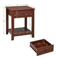 thumbnail image 2 of Costway Night Stand End Side Table Bedside Accent Table with Drawer and Storage Shelf, 2 of 10