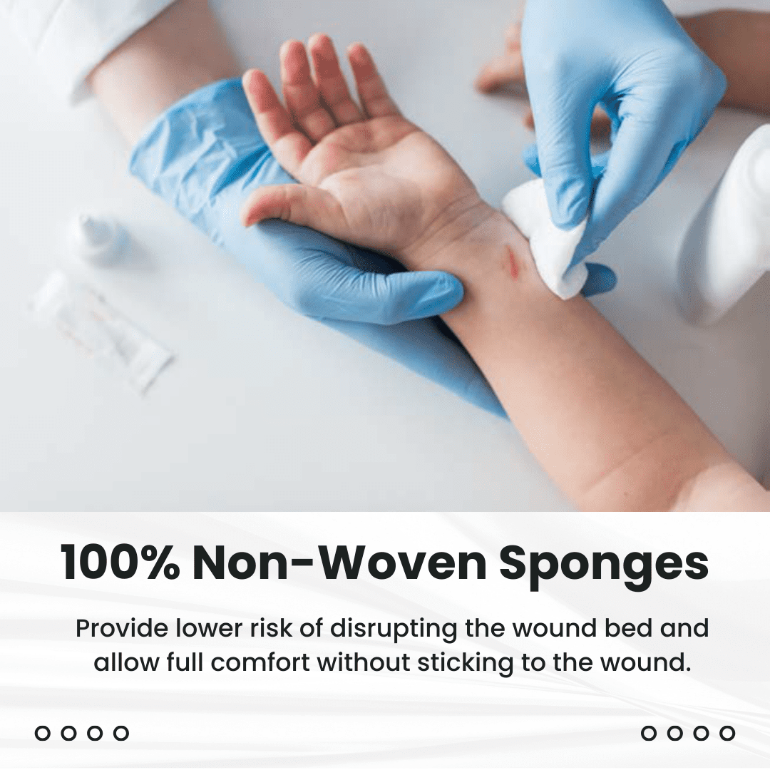 Dealmed Non-Woven Gauze Sponges 2" x 2" (4000 ct.) All-Purpose 4-Ply Non-Sterile Absorbent Dental Gauze Wound Care, 200 Count (Case of 20)