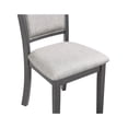 thumbnail image 5 of New Classic Furniture Amy Solid Wood Dining Chairs in Gray (Set of 2), 5 of 5