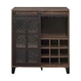 thumbnail image 3 of Ergode Wine Cabinet Obscure Glass, Rustic Oak & Black Finish, 3 of 3
