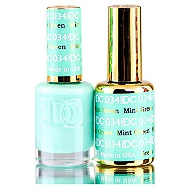 Dnd Dc Blues Greens Gel Polish Duo Gel Lacquer 0 5 Oz Matching Nail Polish Color 0 5 Oz Daisy Nails With Bonus Side Glitter Made In Usa Mint Green 034 Walmart Com Walmart Com