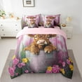 thumbnail image 2 of Castle Fairy Teens Boys Girls Brown Highland Cow Twin Bedding Sets 7-Piece,Rustic Farmhouse Animal Bedding Comforter Set Microfiber,Floral Flowers Vintage Aesthetic Breathable Sheet Sets, 2 of 8