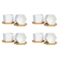 thumbnail image 4 of Raindrops 4Set Simple Design White Flower Pots for Indoor Users Garden Decoration Ceramic Flower Pot, 4 of 8