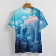 thumbnail image 3 of Jellyfish Ocean Style T Shirts Basic T-Shirt Short Sleeve Ladies Tee Shirt Summer Graphic Clothing, 3 of 6