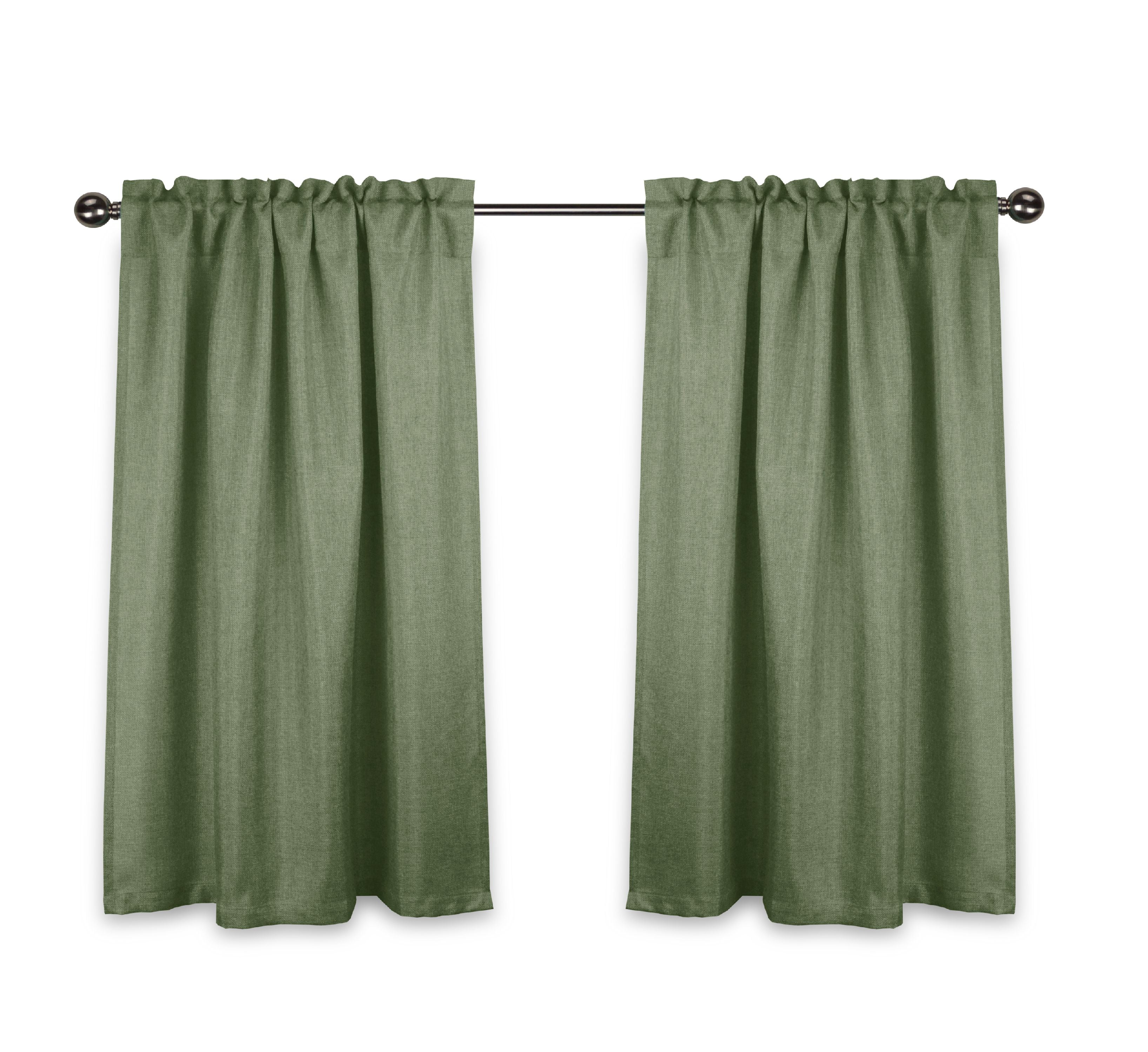 Semi Sheer 36 Inch Cafe Curtains, 36 Inch Curtains Blackout