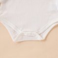 thumbnail image 6 of HCNTES Baby Girl Winter Clothes Newborn Baby Girl Clothes Ruffle Long Sleeve Solid Romper Tops Pants Headband Infant Cute Little Daisy Print Fall Outfits, 6 of 8