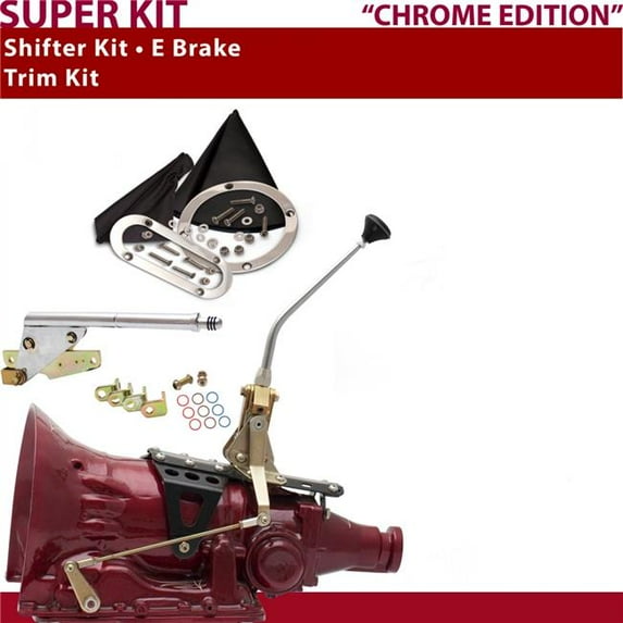 American Shifter 700R4 Shifter Kit 10 in. E Brake Trim Kit for D7EAA