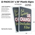 thumbnail image 2 of Oil Change (2-PACK) 24" x 36" Plastic Signs | Sign Insert 4mm Corrugated Plastic Signs Storefront Window Poster, 2 of 2