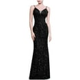 thumbnail image 2 of UPPADA Robe Sirène à une Épaule pour Femmes Sans Manches Couleur Unie Robe Décontractée Robe de Cocktail Robe de Soirée Ourlet Haut-Bas Robe de Fête Robe de Mariage Bal de Promo Robe Formelle Vêtements pour Femmes Liquidation, 2 of 7