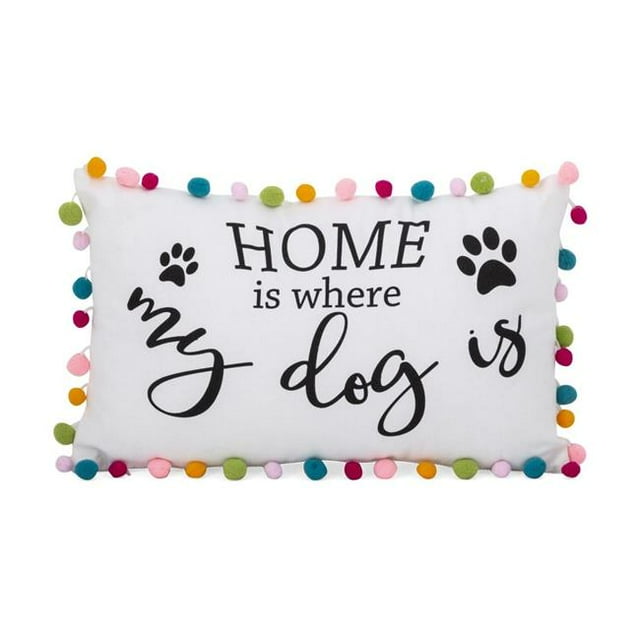 IMAX 90513 Coussin Pompon pour Chien de 12 x 20 Po