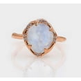 thumbnail image 3 of Rainbow Moonstone Solitaire Moissanite 925 Sterling Silver, Rose Gold Plated Promise Fine Jewelry Ring,Women Wedding Jewelry, 3 of 6