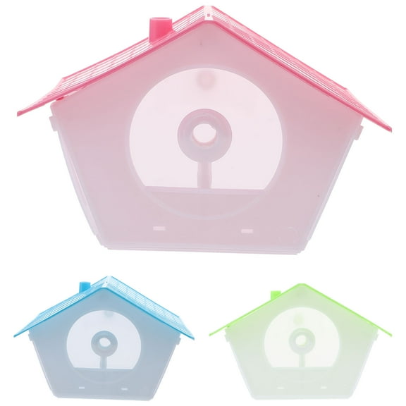 GETAJGHSD 3Sets Garden Bird House Plastic Birds Hideout Lightweight Portable Design