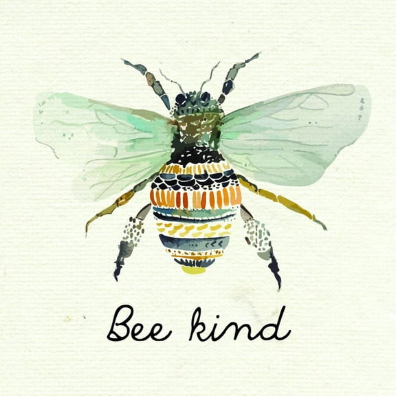 Pack of 20 "Bee Kind" Bumble Bee Cocktail Size Paper Napkin Black 5" x 5"