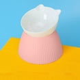 thumbnail image 6 of Elevated Cat Bowl Feeding Watering Supplies Tilted Pet Dishes with Stand Raised Cat Food Bowls Vomiting Cat Bowl for Indoor Cats 14.5cmx13cm pink, 6 of 7