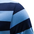 thumbnail image 5 of outfmvch polo shirts for men spring summer loose plus size button collar shirt striped print lapel short sleeve womens tops blue, 5 of 9