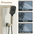 thumbnail image 6 of Boyel Living 12 inch Ceiling Mounted Rain Shower System 3 Function Thermostatic Shower System with Wall Mount 6 inch Regular Shower Head,Brushed Nickel, 6 of 8
