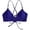 hwj# Blue477, variant on Women Summer Denim Swimwear Solid Color Halter Deep V- Neck Backless Lace Up Bathing Bra Bikini Fashionable Beachwear Swimming Padded Tankinis Tops,Blue,M