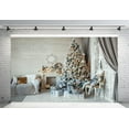 thumbnail image 2 of GreenDecor 7x5ft Christmas Backdrop Theme Christmas Tree Fireplace Photography Backdrops Studio Background Studio Props, 2 of 4